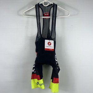 Castelli Rosso Corsa Free Aero Race 4 Cycling Black Bib Shorts Mens M New